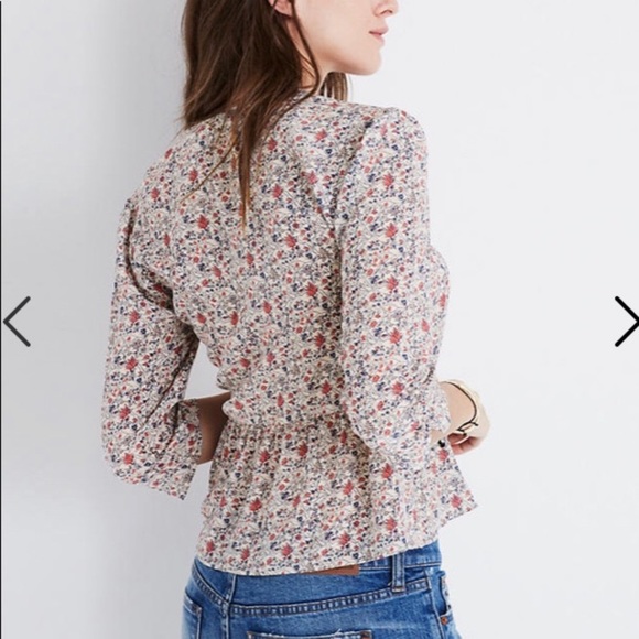SOLD - Madewell Petal button front blouse 100% Silk - Picture 3 of 8
